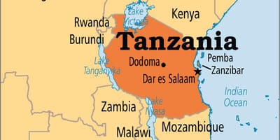 Kort af dar es salaam tansaníu
